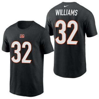 Men's Cincinnati Bengals Trayveon Williams Black 2021 Name & Number T-Shirt