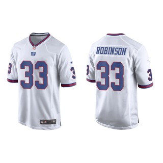 Men's New York Giants Aaron Robinson #33 White Alternate Game Jersey