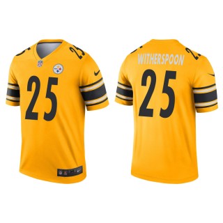 Men's Pittsburgh Steelers Ahkello Witherspoon #25 Gold Inverted Legend Jersey