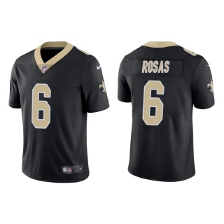 Men's New Orleans Saints Aldrick Rosas #6 Black Vapor Limited Jersey