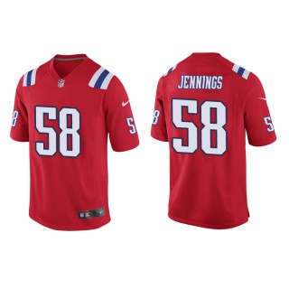 Men's New England Patriots Anfernee Jennings #58 Red Alternate Game Jersey
