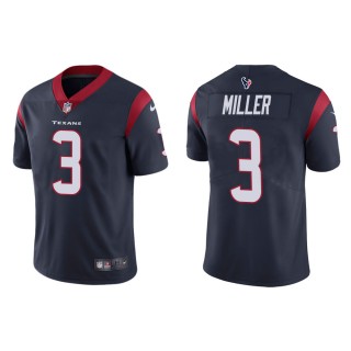 Men's Houston Texans Anthony Miller #3 Navy Vapor Limited Jersey