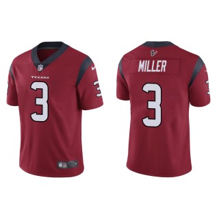 Men's Houston Texans Anthony Miller #3 Red Vapor Limited Jersey