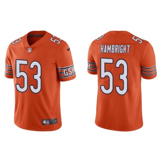 Men's Chicago Bears Arlington Hambright #53 Orange Vapor Limited Jersey