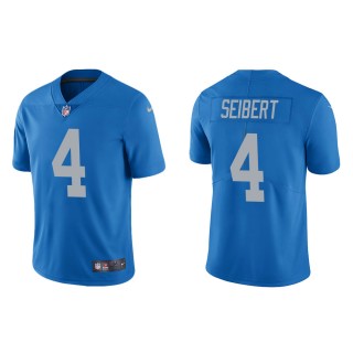 Men's Detroit Lions Austin Seibert #4 Blue Vapor Limited Jersey