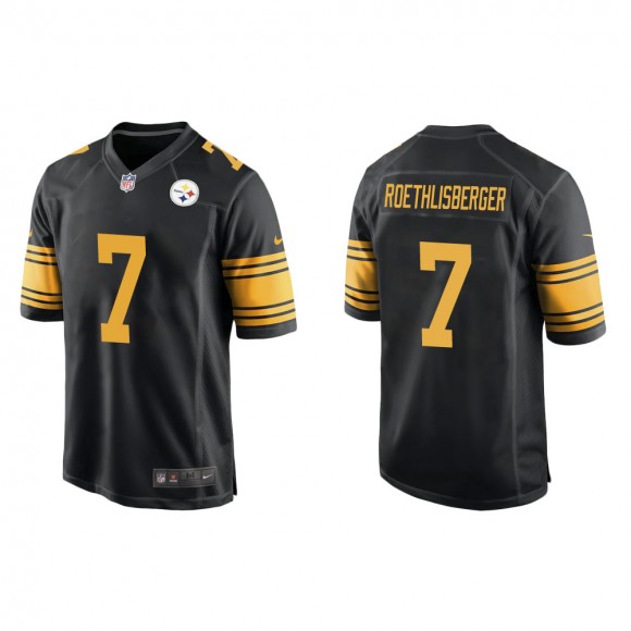 Men's Pittsburgh Steelers Ben Roethlisberger #7 Black Alternate Game Jersey