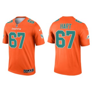 Men's Miami Dolphins Bobby Hart #67 Orange 2021 Inverted Legend Jersey