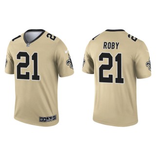Men's New Orleans Saints Bradley Roby #21 Gold 2021 Inverted Legend Jersey
