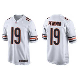 Men's Chicago Bears Breshad Perriman #19 White Game Jersey