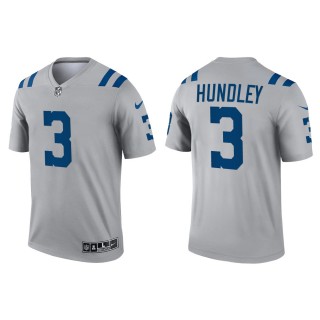 Men's Indianapolis Colts Brett Hundley #3 Gray 2021 Inverted Legend Jersey