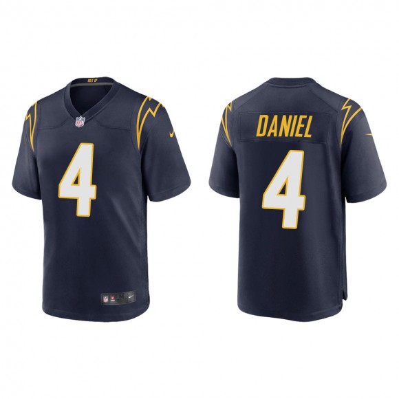 Men's Los Angeles Chargers Chase Daniel #4 Navy Alternate Game Jersey