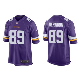 Men's Minnesota Vikings Chris Herndon #89 Purple Game Jersey