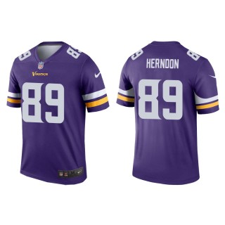 Men's Minnesota Vikings Chris Herndon #89 Purple Legend Jersey