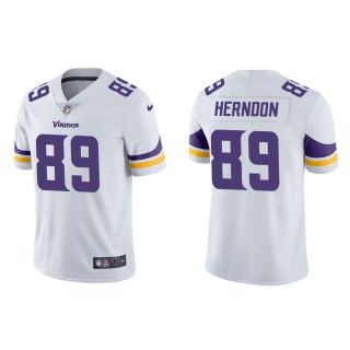 Men's Minnesota Vikings Chris Herndon #89 White Vapor Limited Jersey