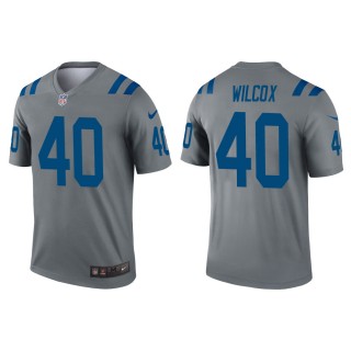 Men's Indianapolis Colts Chris Wilcox #40 Gray Inverted Legend Jersey