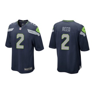 Men's Seattle Seahawks D.J. Reed #2 College Navy Game Jersey