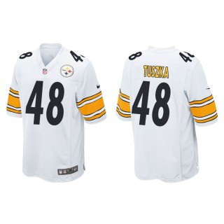 Men's Pittsburgh Steelers Derrek Tuszka #48 White Game Jersey