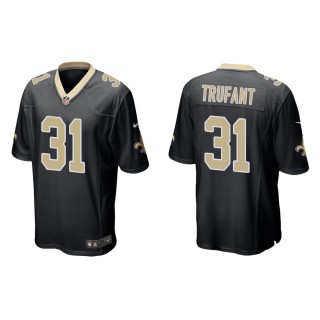 Men's New Orleans Saints Desmond Trufant #31 Black Game Jersey