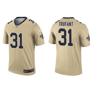 Men's New Orleans Saints Desmond Trufant #31 Gold Inverted Legend Jersey