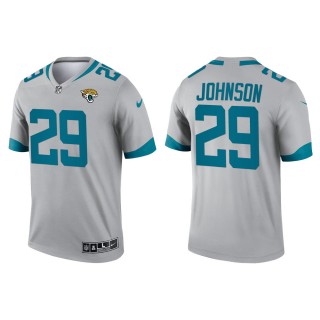 Men's Jacksonville Jaguars Duke Johnson #29 Silver 2021 Inverted Legend Jersey