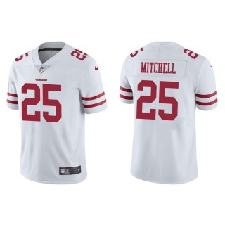 Men's San Francisco 49ers Elijah Mitchell #25 White Vapor Limited Jersey