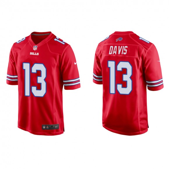 Men's Buffalo Bills Gabriel Davis #13 Red Alternate Game Jersey