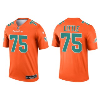 Men's Miami Dolphins Greg Little #75 Orange 2021 Inverted Legend Jersey