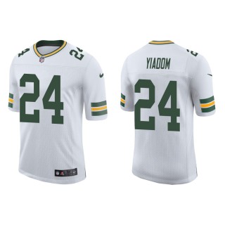 Men's Green Bay Packers Isaac Yiadom #24 White Vapor Limited Jersey