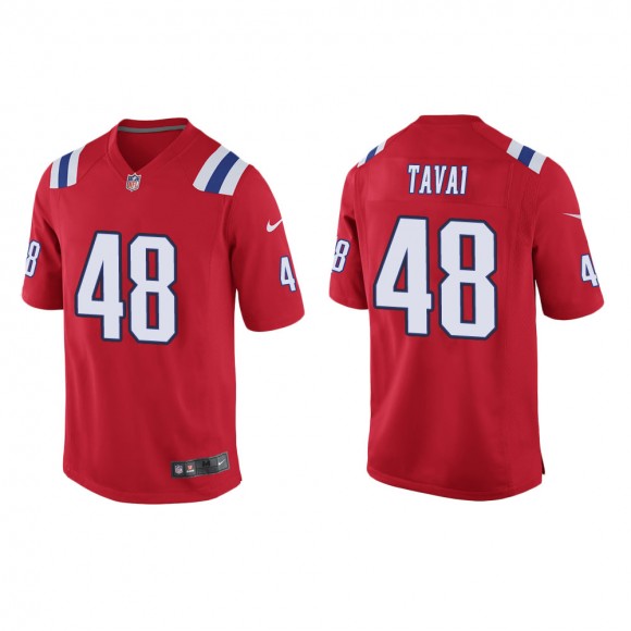 Men's New England Patriots Jahlani Tavai #48 Red Alternate Game Jersey