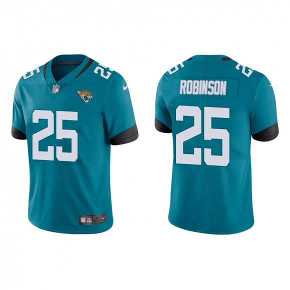 Men's Jacksonville Jaguars James Robinson #25 Teal Vapor Limited Jersey