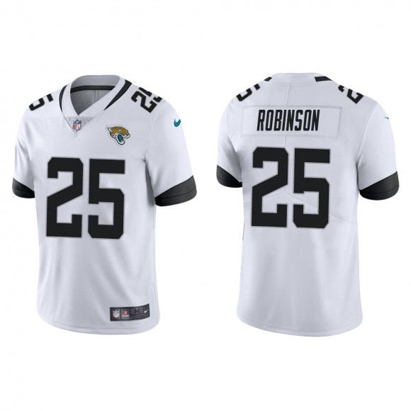 Men's Jacksonville Jaguars James Robinson #25 White Vapor Limited Jersey