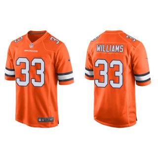 Men's Denver Broncos Javonte Williams #33 Orange Alternate Game Jersey