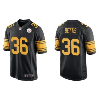 Men's Pittsburgh Steelers Jerome Bettis #36 Black Alternate Game Jersey
