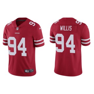 Men's San Francisco 49ers Jordan Willis #94 Scarlet Vapor Limited Jersey