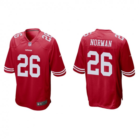Men's San Francisco 49ers Josh Norman #26 Scarlet Game Jersey