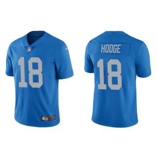 Men's Detroit Lions KhaDarel Hodge #18 Blue Vapor Limited Jersey