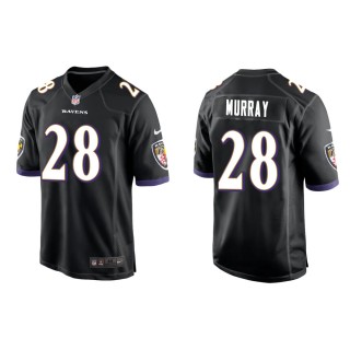Men's Baltimore Ravens Latavius Murray #28 Black Game Jersey
