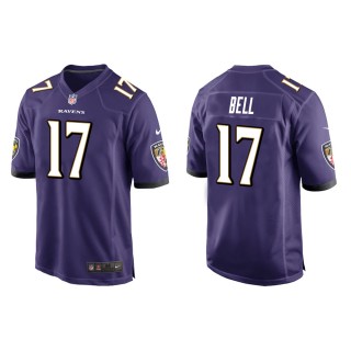 Men's Baltimore Ravens Le'Veon Bell #17 Purple Game Jersey