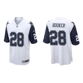 Men's Dallas Cowboys Malik Hooker #28 White Alternate Game Jersey
