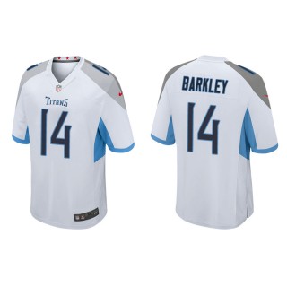 Men's Tennessee Titans Matt Barkley #14 White Game Jersey