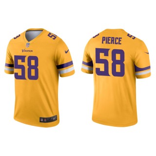 Men's Minnesota Vikings Michael Pierce #58 Gold Inverted Legend Jersey