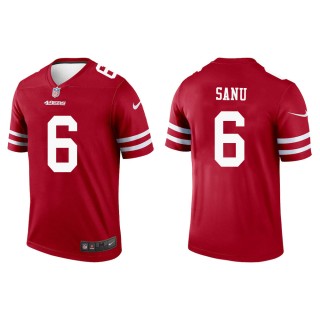 Men's San Francisco 49ers Mohamed Sanu #6 Scarlet Legend Jersey