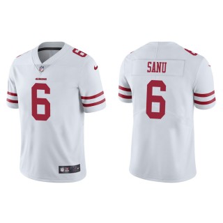 Men's San Francisco 49ers Mohamed Sanu #6 White Vapor Limited Jersey