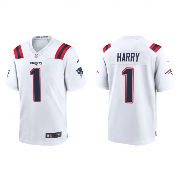 Men's New England Patriots N'Keal Harry #1 White Game Jersey