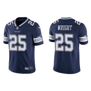 Men's Dallas Cowboys Nahshon Wright #25 Navy Vapor Limited Jersey