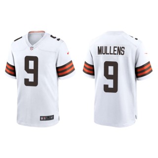 Men's Cleveland Browns Nick Mullens #9 White Game Jersey