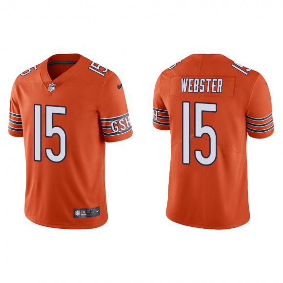 Men's Chicago Bears Nsimba Webster #15 Orange Vapor Limited Jersey