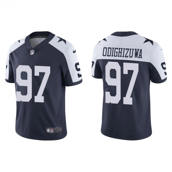 Men's Dallas Cowboys Osa Odighizuwa #97 Navy Alternate Vapor Limited Jersey