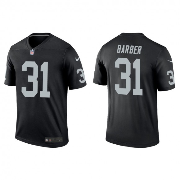Men's Las Vegas Raiders Peyton Barber #31 Black Legend Jersey