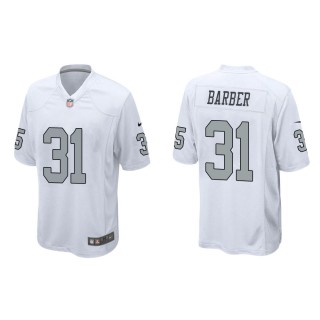 Men's Las Vegas Raiders Peyton Barber #31 White Alternate Game Jersey